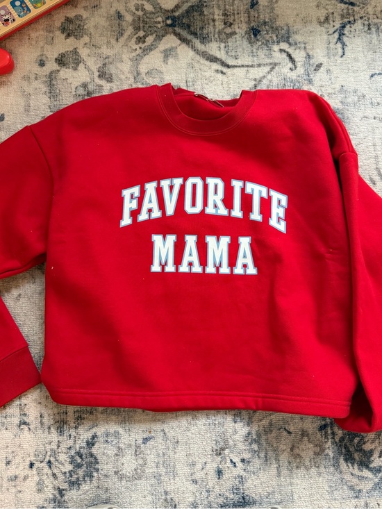 Favorite Daughter Tops - Favorite Daughter Red "Favorite Mama" Sweatshirt